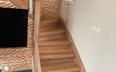 Edith transforme son escalier à Mont Sur Courville