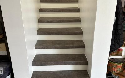 Marie modernise son escalier à Alzing