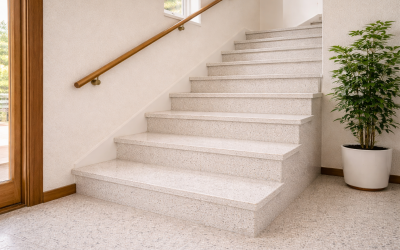 Rénovation d’un escalier en terrazzo : le recouvrement est à privilégier