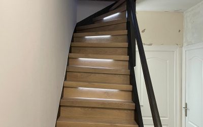 L’habillage de l’escalier d’Olivier à Bening-les-Saint-Avold