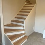 L’habillage de l’escalier de Sébastien à Linselles