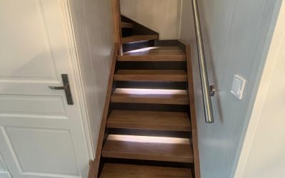 Patrick modernise son escalier à Burbure